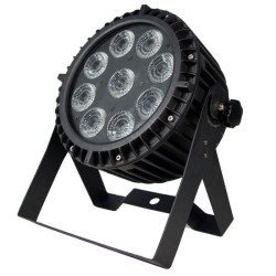 Akku LED PAR IP65 mit Wireless DMX, 9 × 12 W RGBWAUV 6-in-1