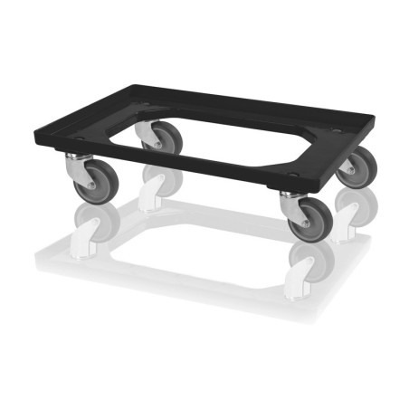 Transportroller für Euroboxen 60 × 40 cm – 4 Lenkrollen schwarz