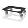 Transportroller für Euroboxen 60 × 40 cm – 4 Lenkrollen schwarz