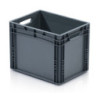 ECO Eurobox 40 × 30 × 32 cm ohne Deckel – offene Griffe grau