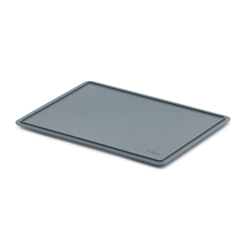 Deckel für ECO Eurobox 40 × 30 cm – grau Recycling-PP